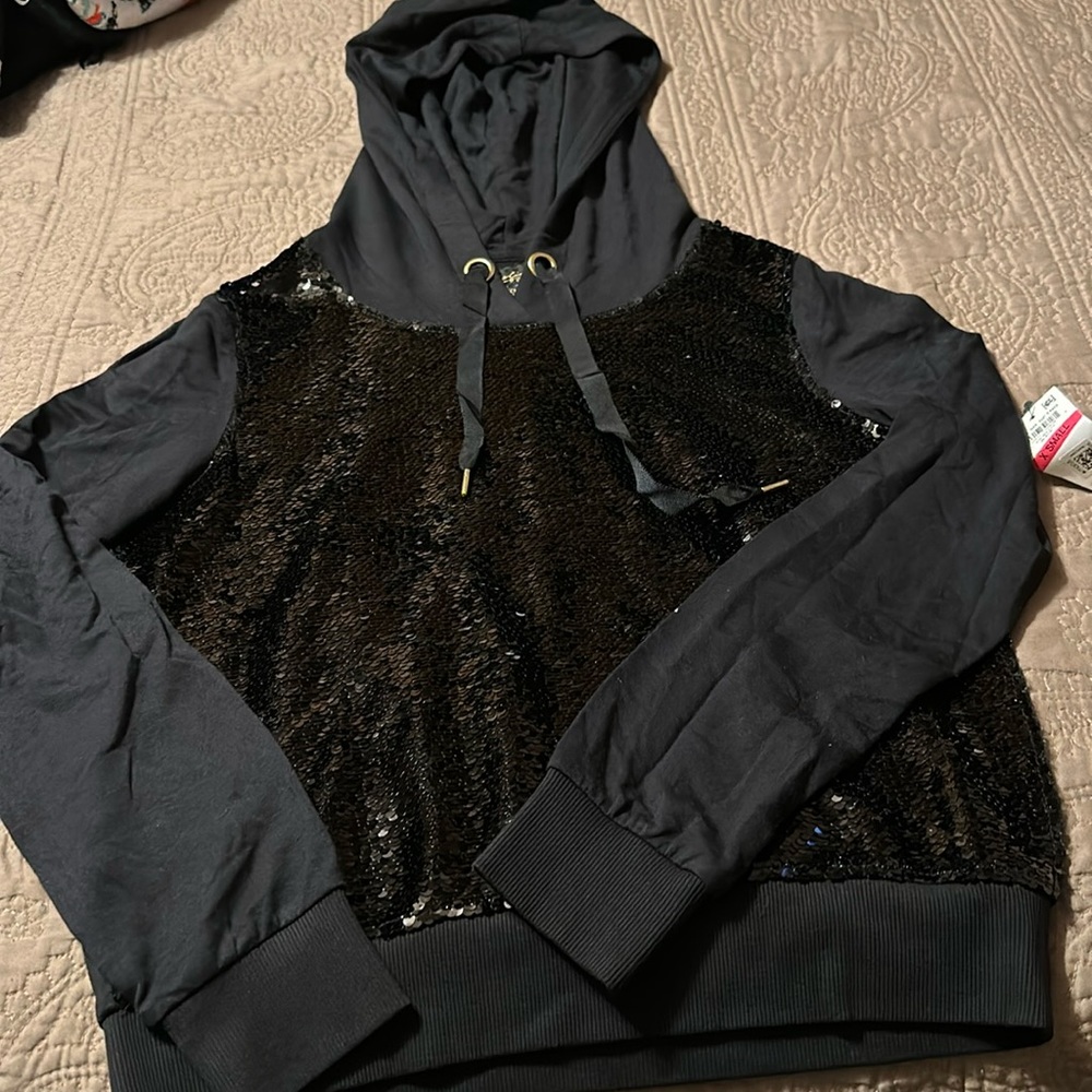 Thalia Soda Sequin Hoodie, XS. NWT